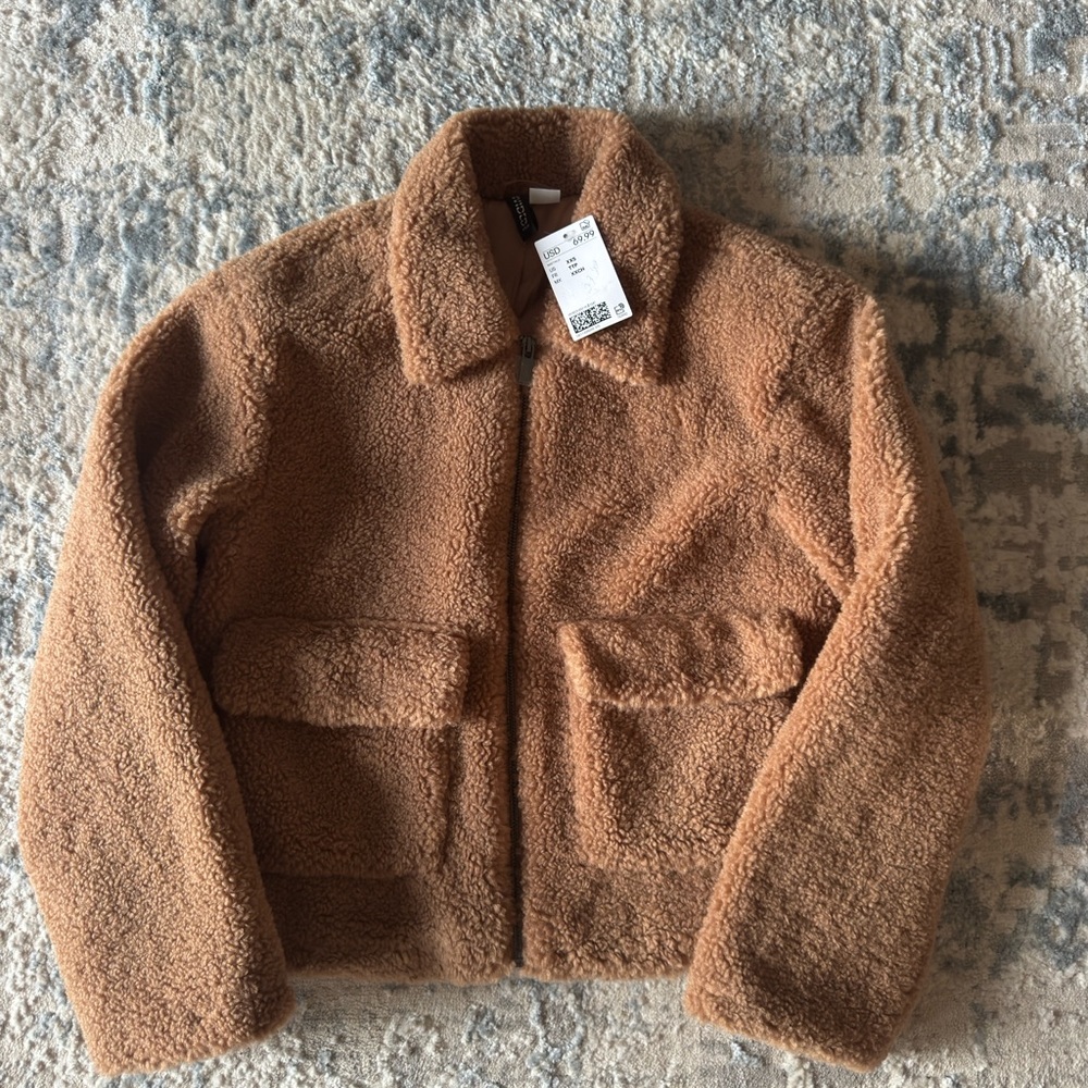 H&M Brown Teddy Jacket